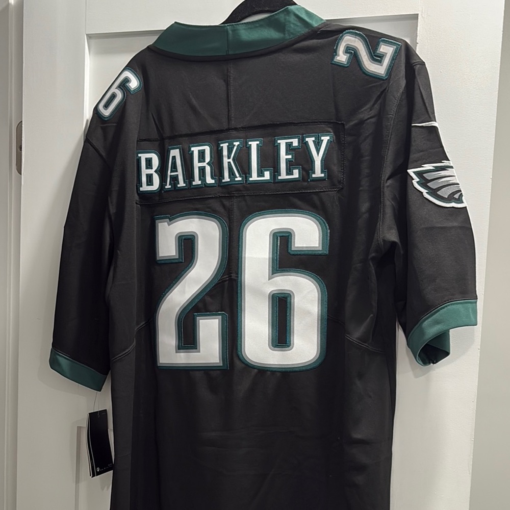 Nike Black and Teal Eagles Jersey